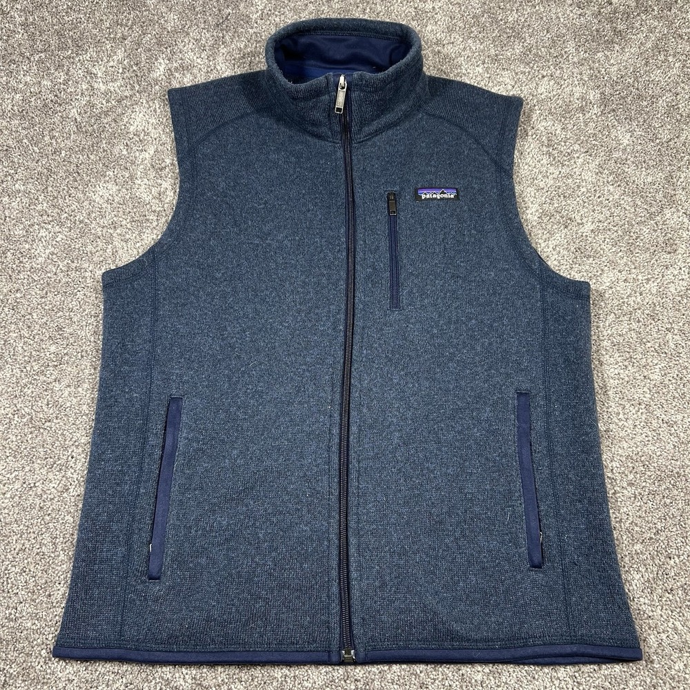 Patagonia Better Sweater Vest Mens Medium Navy Blue Full Zip Fleece Jacket